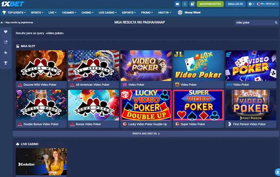 Video poker