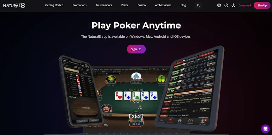 Natural8 poker app